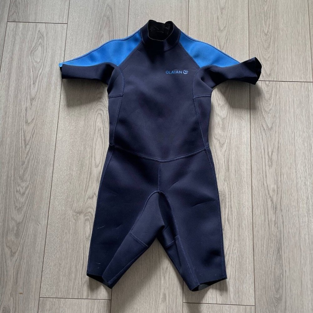 Decathlon Kids Olaian Surfing Wetsuit Quick Dry Waterproof Blue
